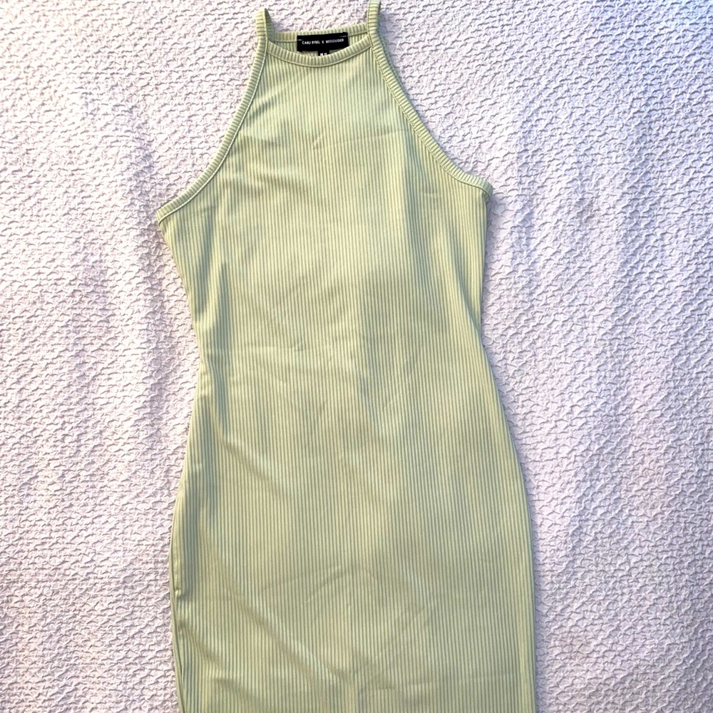 missguided x carli bybel ribbed body con dress